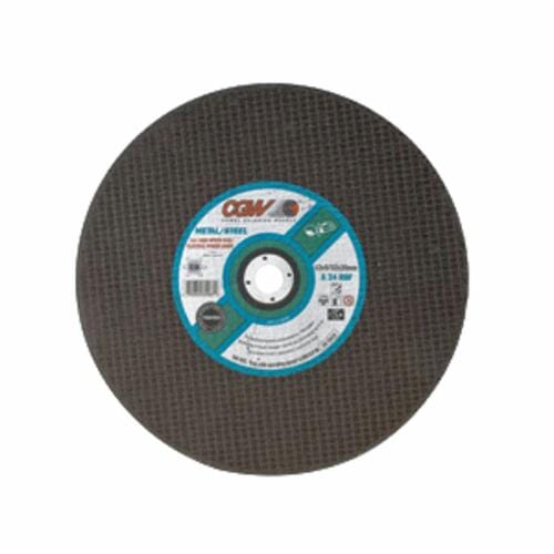 CGW® 35589 High Speed Straight Cut-Off Wheel, 12 in Dia x 5/32 in THK, 1 in Center Hole, 24 Grit, Aluminum Oxide Abrasive